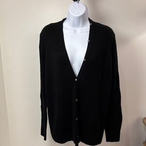 Lafayette 148 New York Black Cardigan